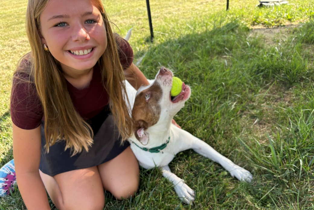 Daughter and her dog