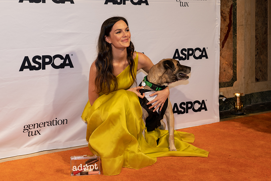 Event Chair Allie Rizzo with Max the dog