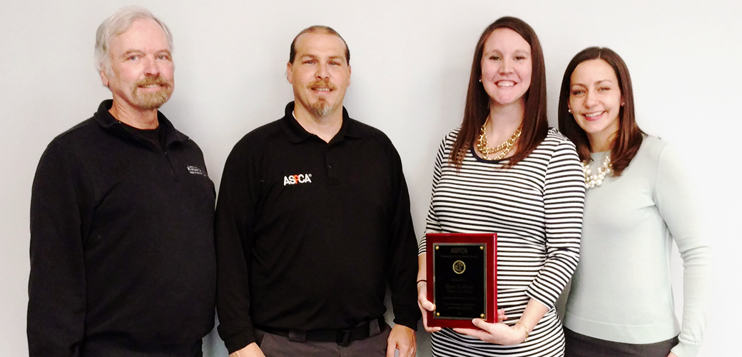 Chief Humane Agent Kerry Manion, ASPCA’s Vice President of Field Investigations and Response Tim Rickey, Major Case Agent Elysse Rathbone and Rachel D.K. Finney Executive Director of Capital Area Humane Society.