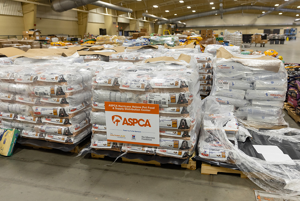 pet food at distribution center