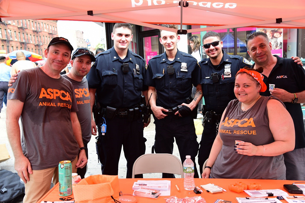 ASPCA and NYPD in the 40th precinct