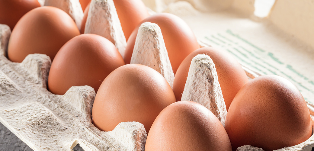brown eggs in a carton