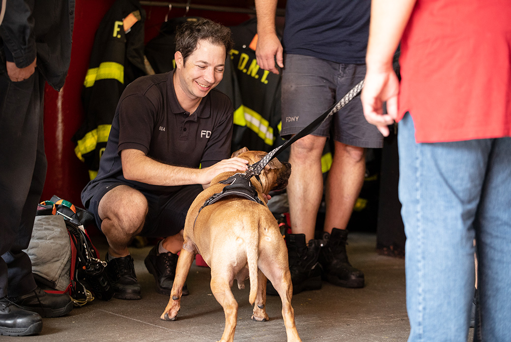 Orson and firefighters