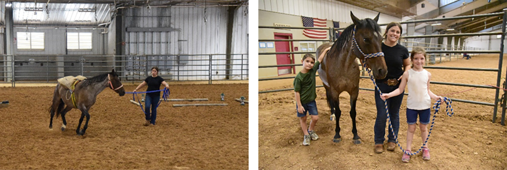 Avery and Julietta in the show ring and with two members of Julietta’s adoptive family.