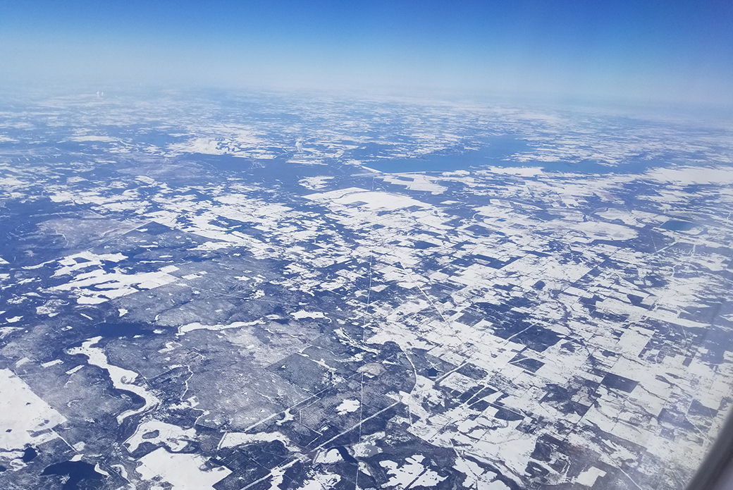 a view of texas from the plane