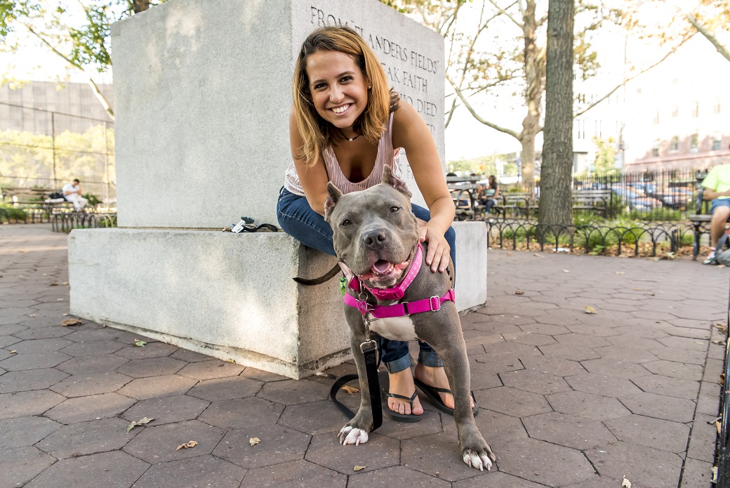 Dani (Zaza) outside with Stacy