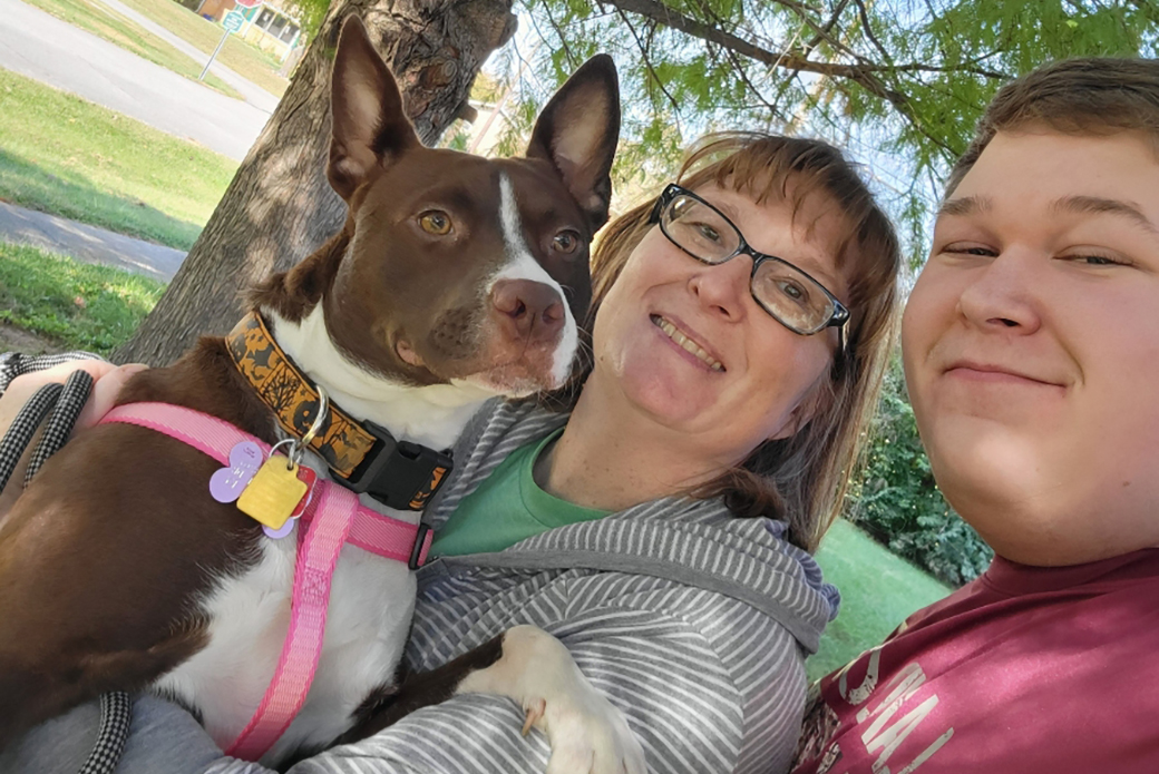 Ginnie and Benjamin with Mama Burns (now named Bo)