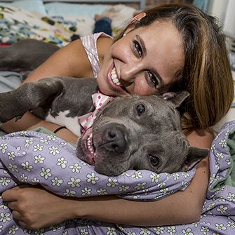 Zaza, a rescued pitbull